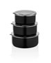Hermia Juego de Cajas de Almacenamiento Davet-404 Negro